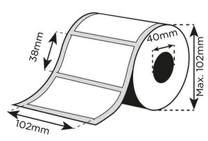 Etikettenpiktogramm - Folie matt ablösbar 102x38mm 730 Stk